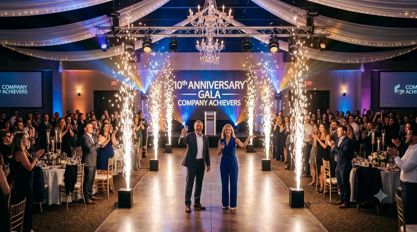 Kaltfunken-Effekt bei Hochzeit und Firmenfeier im Saarland – Joyfoto